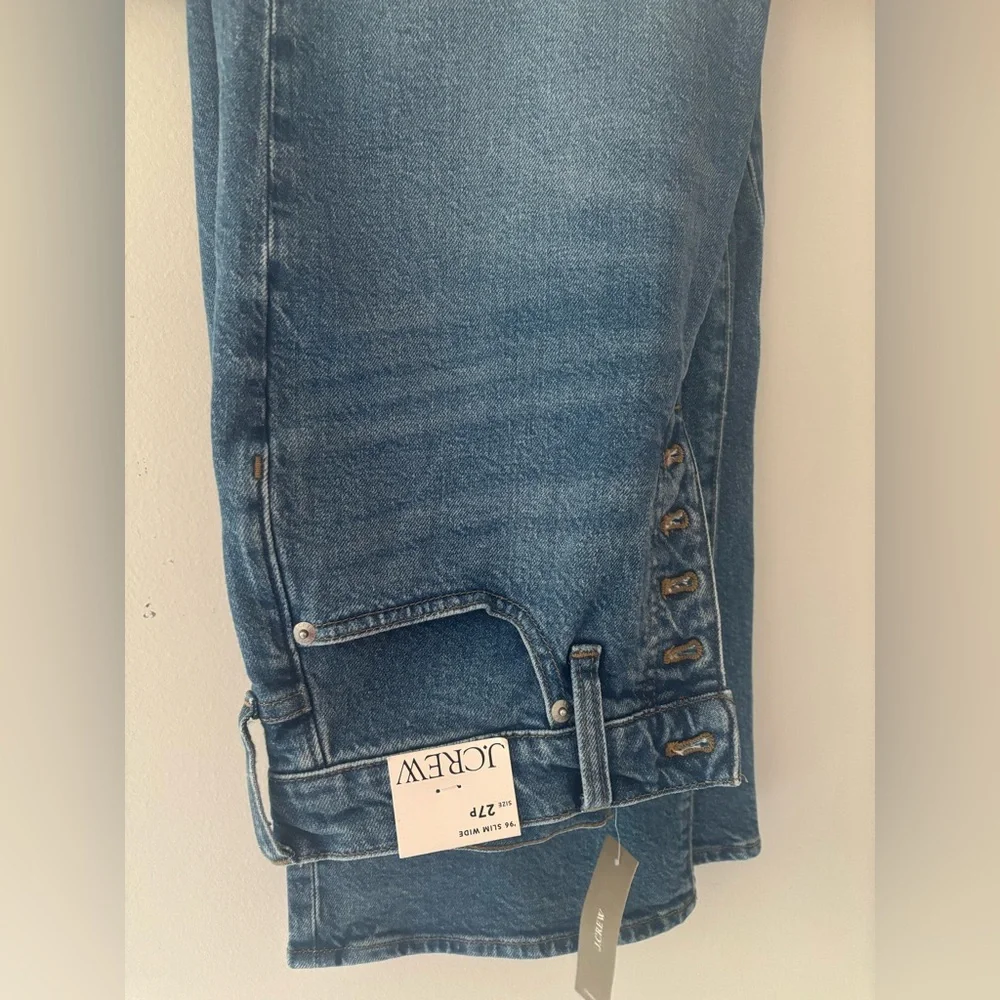 J. Crew High-Rise Straight-Leg Jeans in Medium Blue